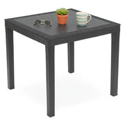 Frostproof, Tavolo da Esterno 4 Posti Made in Italy, 78x78x73h cm Nero Antracite