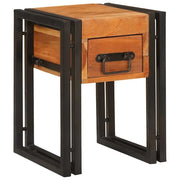 Tavolino | Tavolo laterale con cassetto 30 x 30 x 40 cm Legno di Acacia Massello
