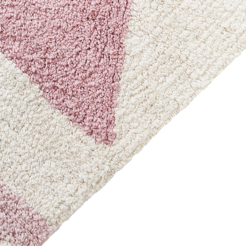 Tappeto per cameretta con motivo astratto e nappe beige e verde 140 x 200 cm cameretta nursery soggiorno