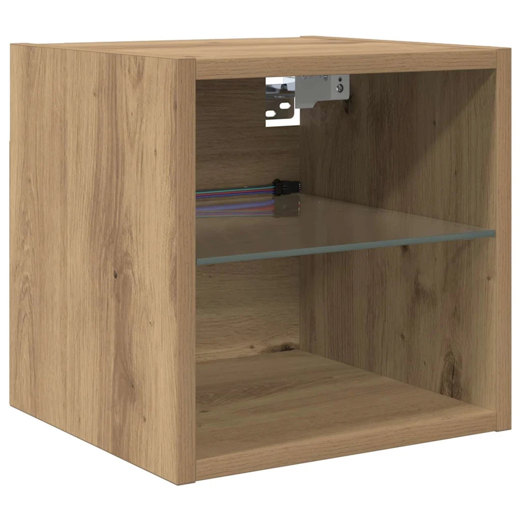 Unità per TV a Muro 8 pcs Rovere artigianale Legno multistrato