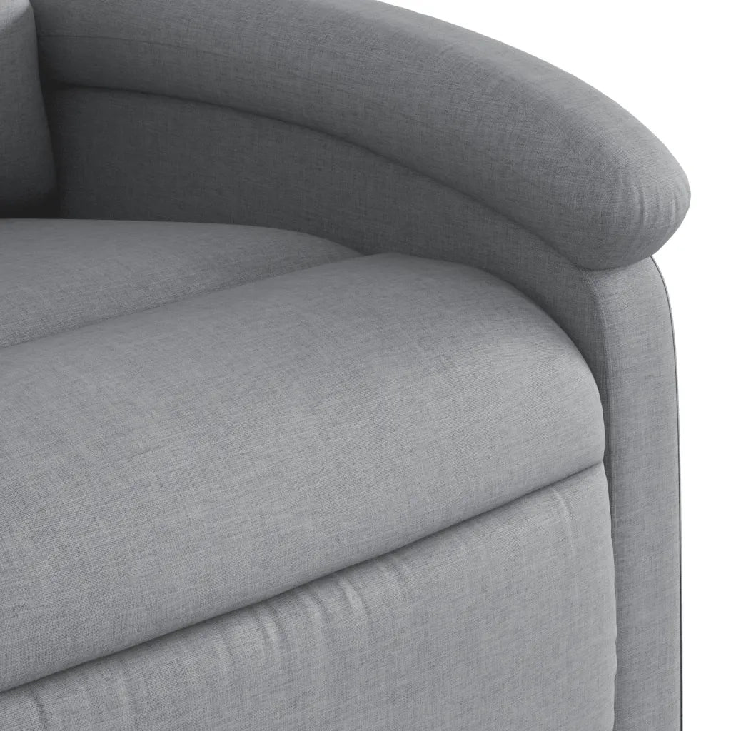Divano Sedia-Poltrona reclinabile in Tessuto Grigio Chiaro 835755