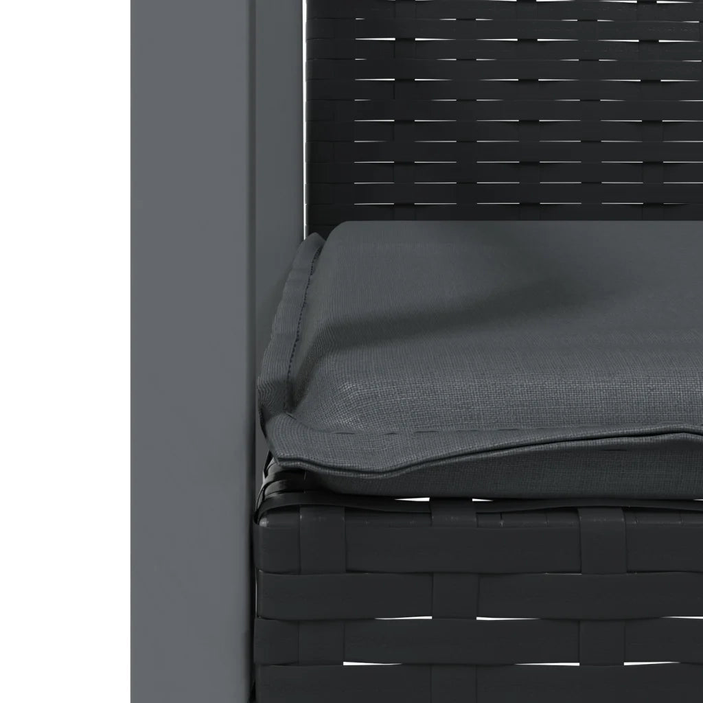 Set Pranzo da Giardino 5pz con Cuscini in Polyrattan e Acciaio 3186991