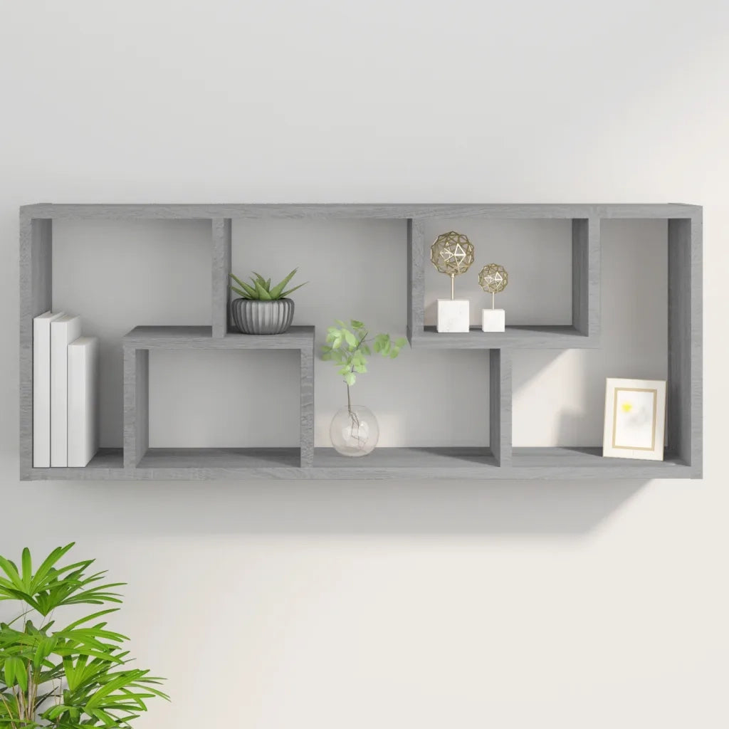 Mensola a Muro Grigio Sonoma 36x16x90 cm in Legno Multistrato cod mxl 33346