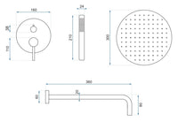 Set Doccia Da Incasso Rea Lungo Chrome + Box