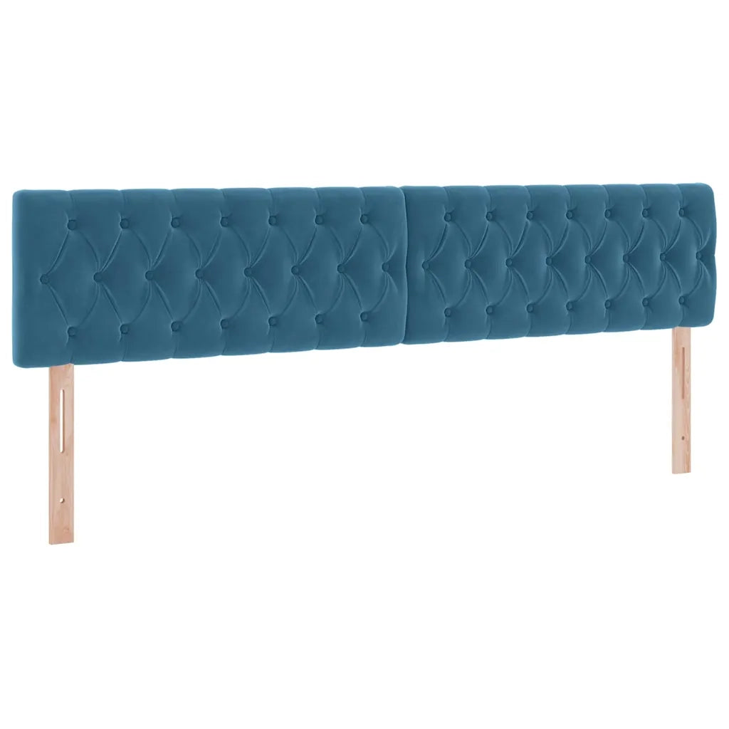 Letto con contenitore LED e materasso Blu Scuro 200 x 200 cm