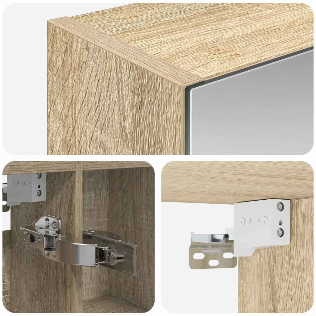 Mobiletto per specchio da bagno Rovere Sonoma 70 x 14,5 x 70 cm