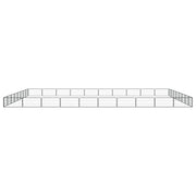 Box Cani 36 Pannelli Nero 100x50 cm Acciaio Verniciato Polvere 3115974