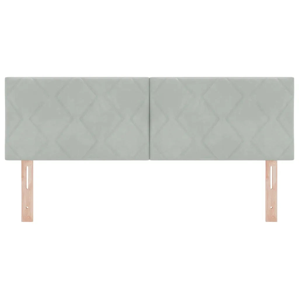Testiera con testiera Grigio chiaro 160 cm Velluto 42007261