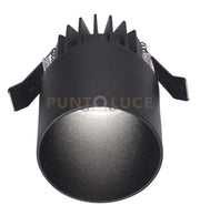 GFA362- -FARETTO LED AD INCASSO NERO 3000K 400LM 9W D.7CM IP54
