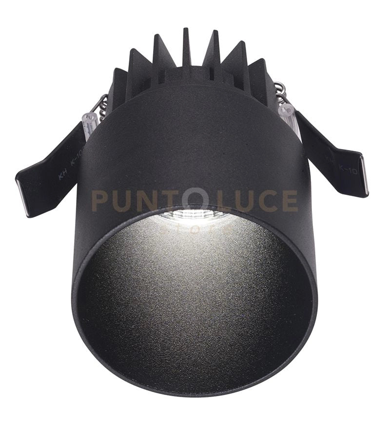 GFA362- -FARETTO LED AD INCASSO NERO 3000K 400LM 9W D.7CM IP54