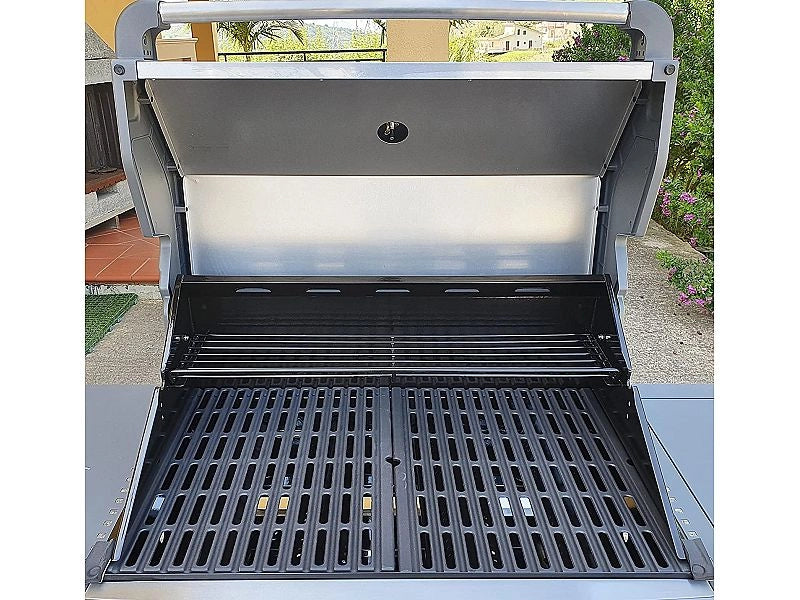 Barbecue a gas Generation Funpro Inox 4 bruciatori 1 fornello laterale