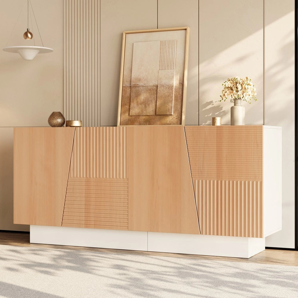 Credenza Soggiorno 4 Ante con Ripiani ¨C MINIMAL ¨C Bianco