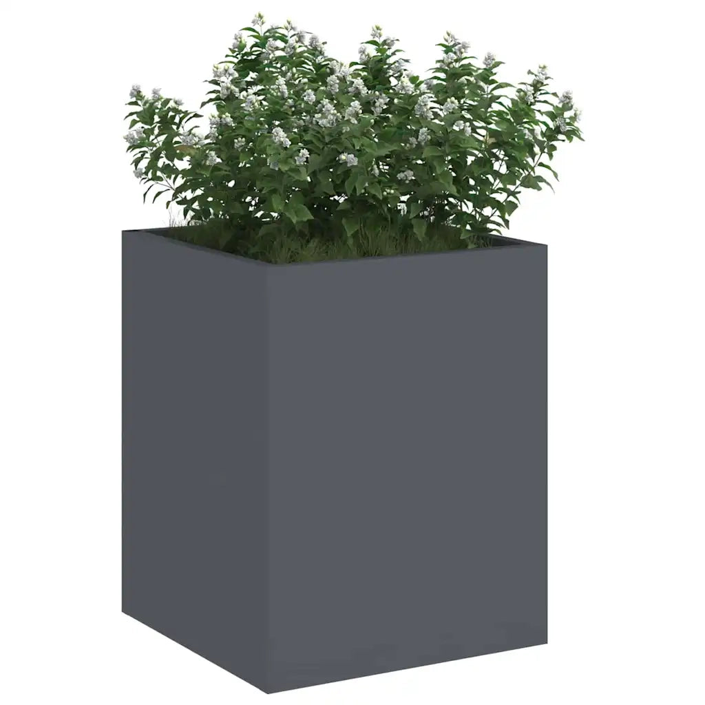 Vaso da giardino-Fioriera da Esterno-Contenitore per Piante Antracite 32 x 32 x 40 cm