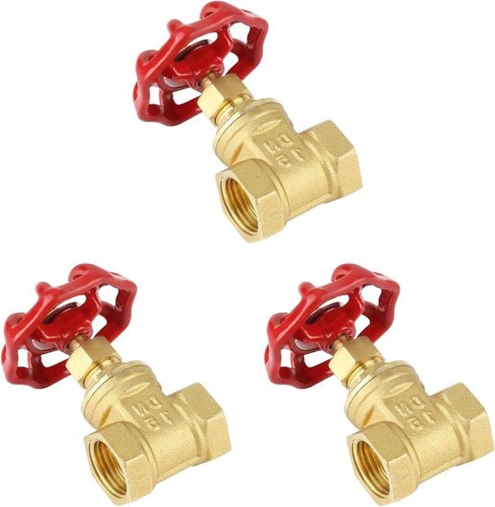 Valvola di Regolazione dell'Acqua BSPP G1/2 DN15 - 3 pezzi 232PSI Valvola di Controllo in Ottone per Acqua, Olio, Gas