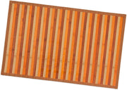 Tappeto Bamboo Legno 50x77 cm Stuoia Cucina Degradè Tovaglietta Colazione Retro Antiscivolo Beige