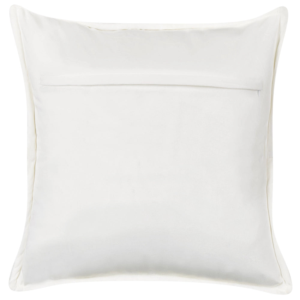 Set di 2 cuscini in cotone beige e bianco decorativi fatti a mano con stampa floreale quadrati 45 x 45 cm federa rimovibile