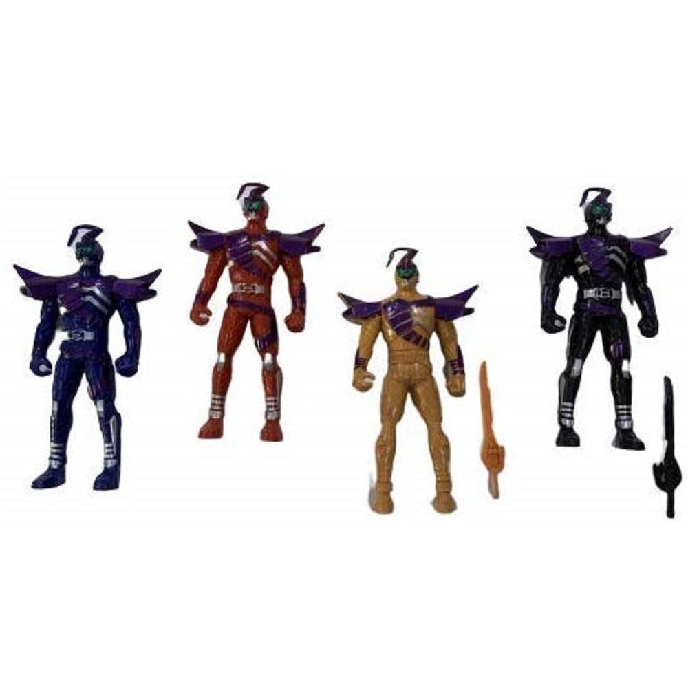 Trade Shop - Set 5pz Power Personaggi Guerrieri Eroi Spaziali Spazio Rangers Gioco Per Bambini -