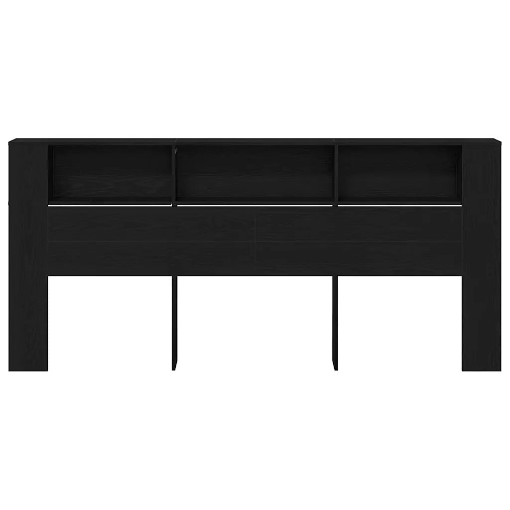 Testata del letto Rovere Nero 220 x 18,5 x 102,5 cm 862092