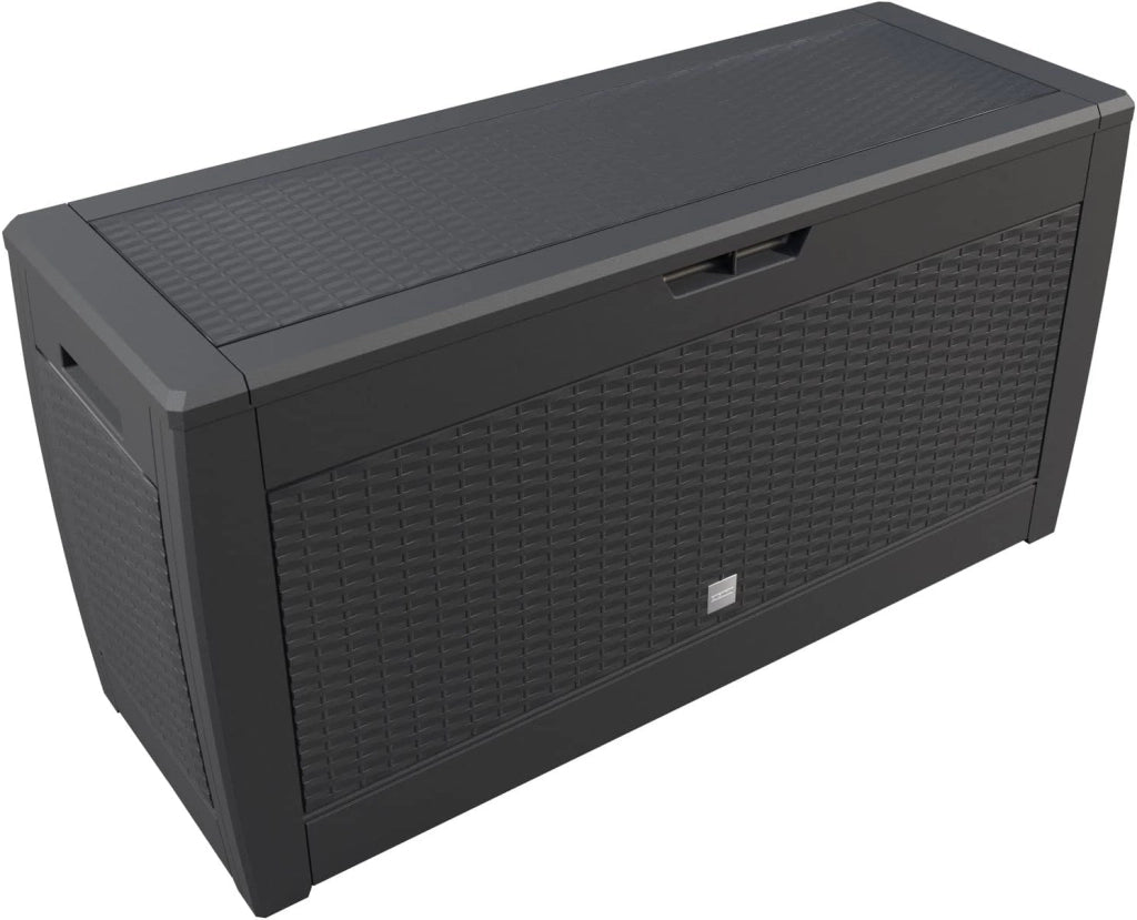 ® Baule da Giardino 310L Box Portacuscini 119x48x60cm 4 Rotelle Multibox 3 Maniglie Contenitore Richiudibile