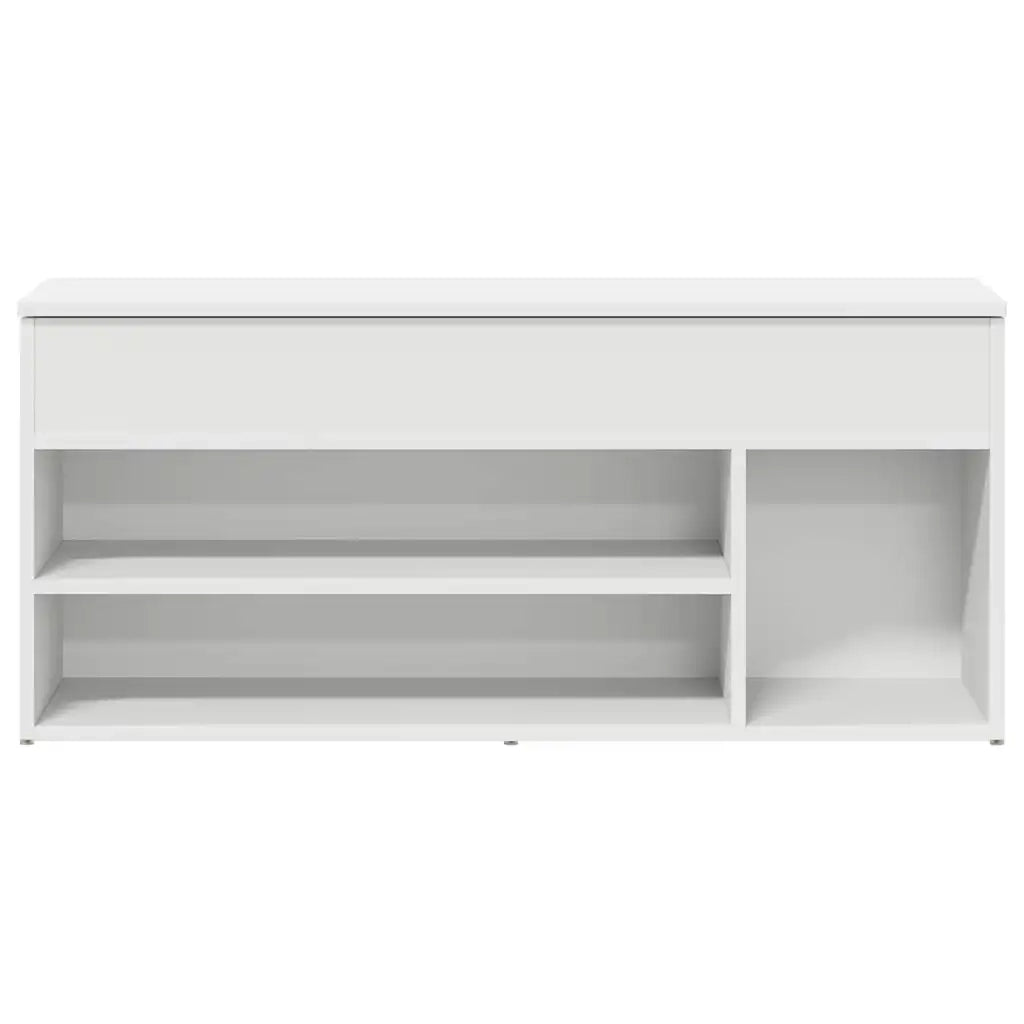 Scarpiera Bianca 102x30,5x45 cm in Legno Multistrato