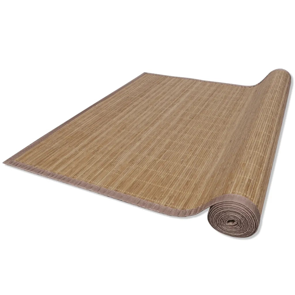 Tappeto Rettangolare in Bambù Marrone 150 x 200 cm 241340