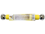 Tubo flessibile gas  estensibile INOX 3/4''  100 / 200 mm F/F giallo inox norma UNI 11353