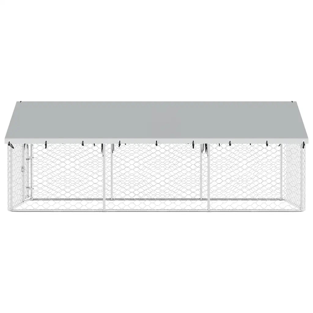 Gabbia per Cani da Esterno con Tetto 400x200x150 cm CFW2984226