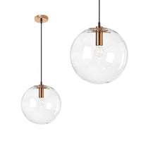 Lampada Da Soffitto Pensile Di Vetro Lassi 20 Cm Rose Gold