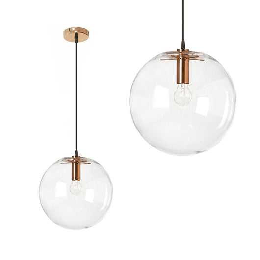 Lampada Da Soffitto Pensile Di Vetro Lassi 20 Cm Rose Gold