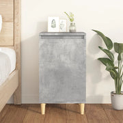Comodino-Tavolino da notte Grigio Cemento 40x35x70 cm in Legno Multistrato 388703