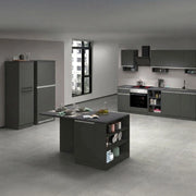 Cucinino Arlo, Cucina 3 Cassetti, Elettrodomestici non inclusi, Made in Italy, Grigio Ardesia