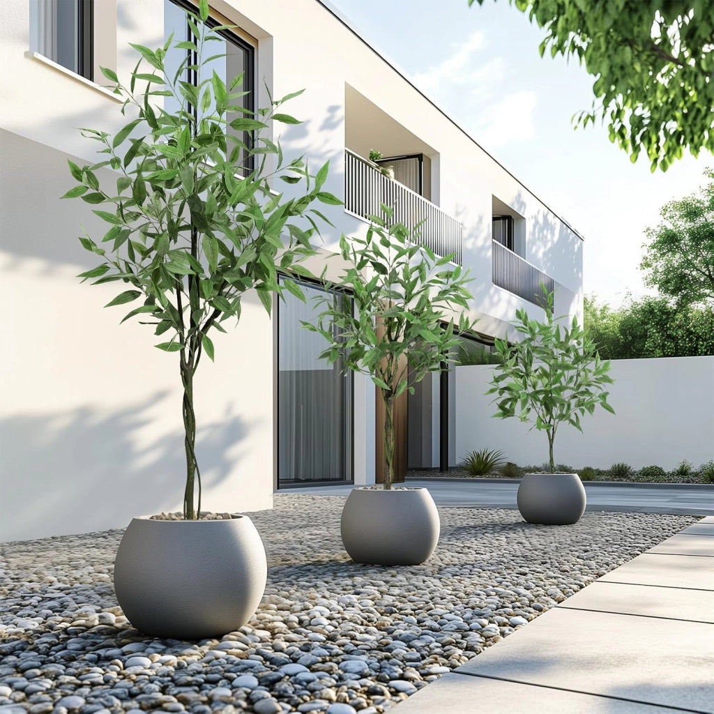 Eucalipto Artificiale 150 cm Albero Finto in Vaso per Casa Ufficio e Giardino