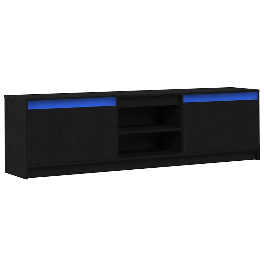 vidaXL Mobile TV Nero 182 x 34 x 50 cm Legno multistrato