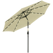 Ombrellone da Giardino ¨C Zephmum ¨C Beige, Acciaio, ?265 cm