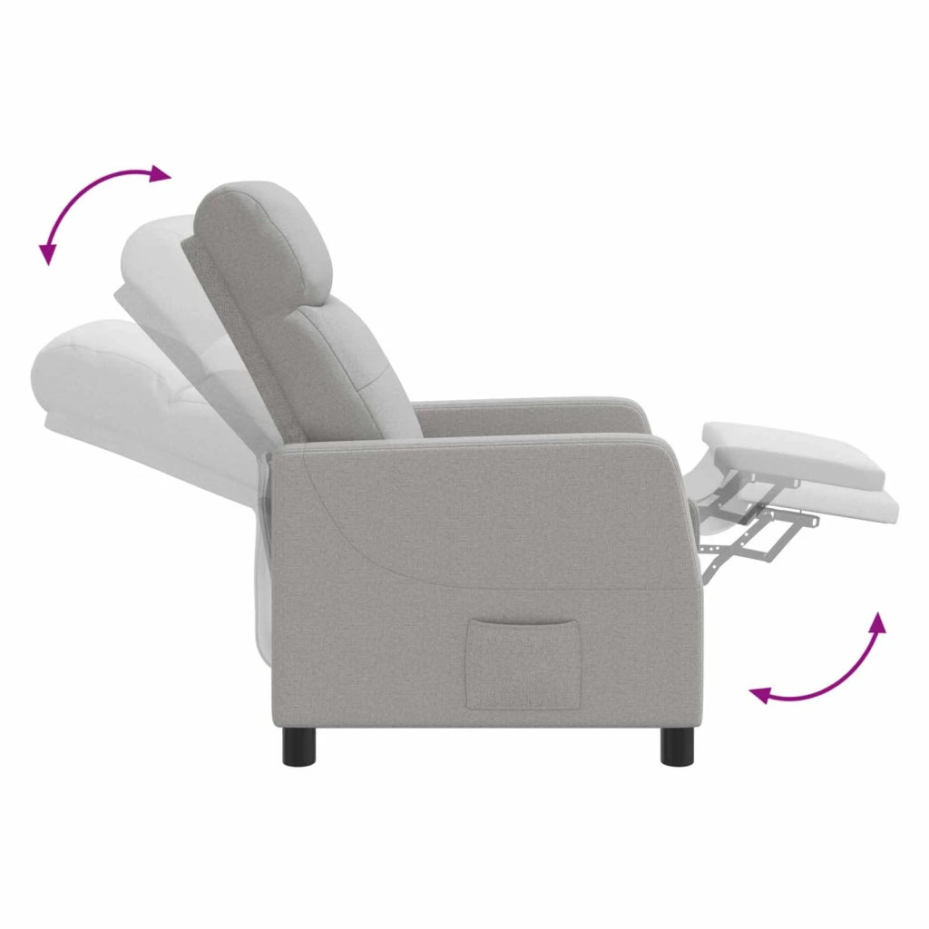 Divano Sedia-Poltrona Massaggiante Grigio Nuvola Tessuto 953884
