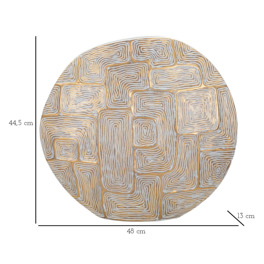 Vaso Decorativo VKH662, Oro, Poliresina, 48x13x44,5 cm