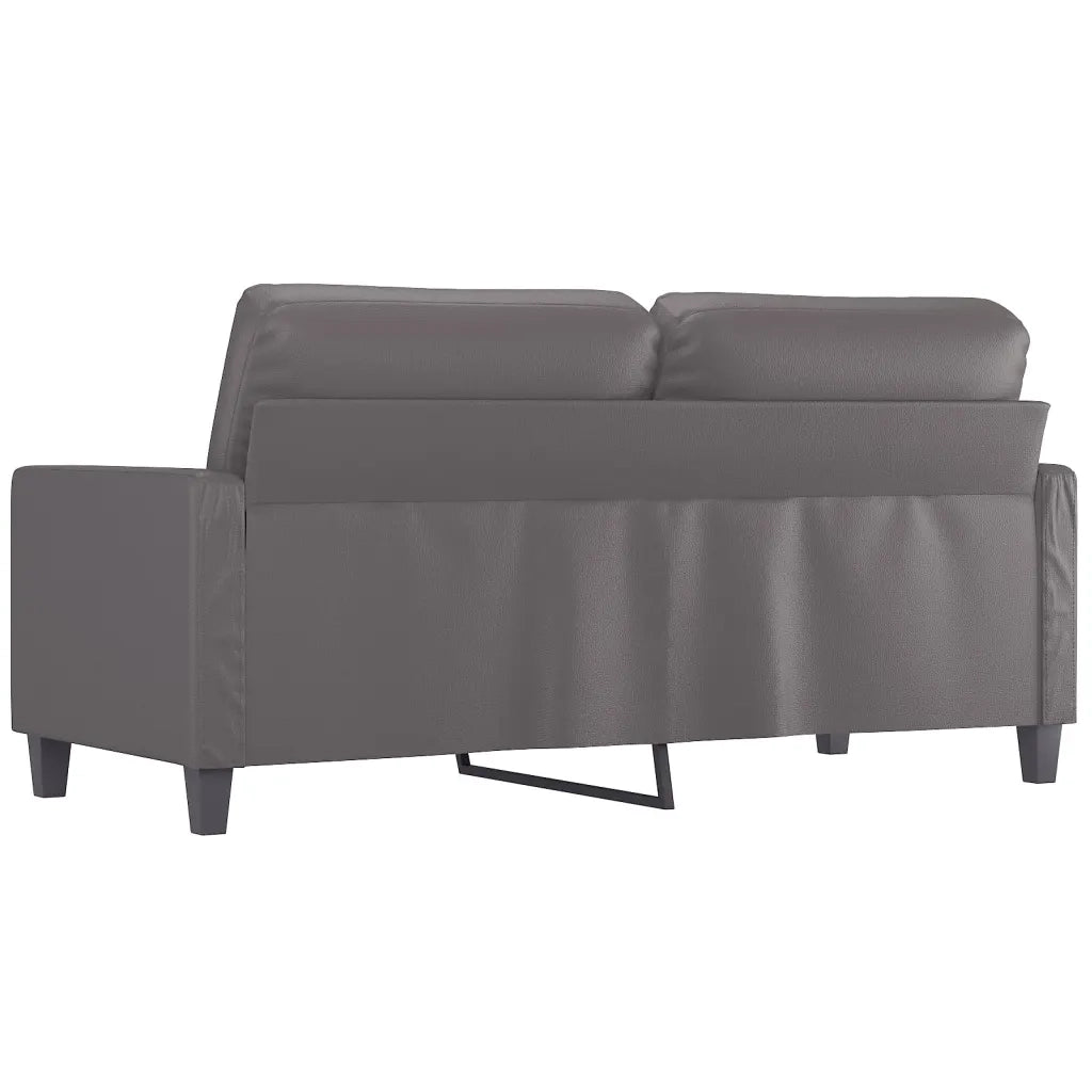 Divano | Divano da soggiorno | Sofa a 2 Posti Grigio 140 cm in Similpelle