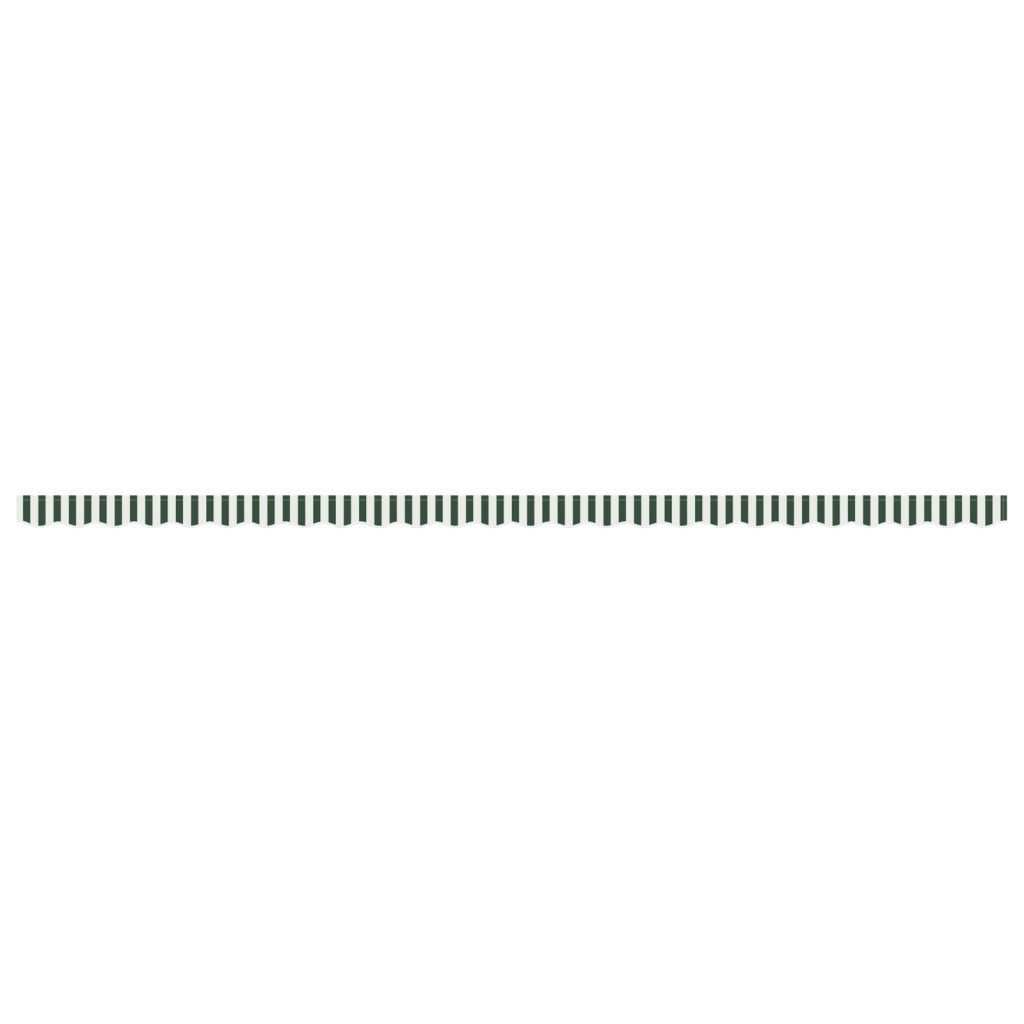 Baldacchino Valance per telaio da 6 m Verde e Bianco 5.8 x 0.2 m