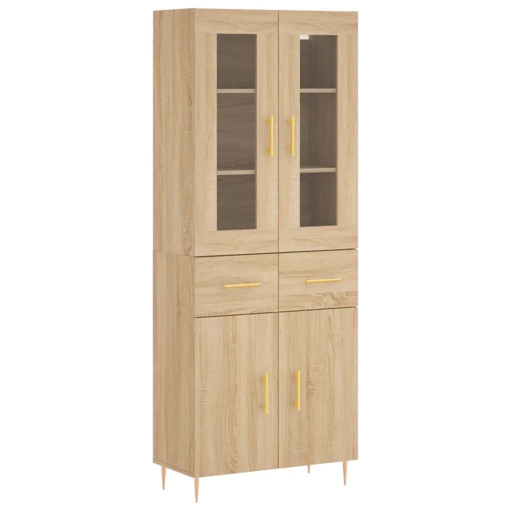Credenza Rovere Sonoma 69,5x34x180 cm in Legno Multistrato 3198524