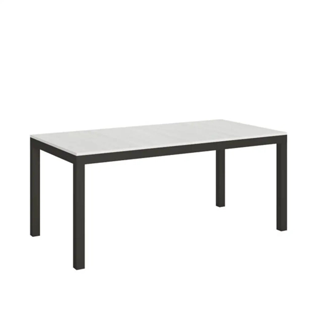 Tavolo allungabile 180/284x90 cm Everyday Evolution colore bianco frassino telaio e gambe antracite