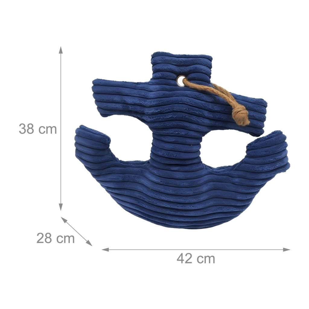 Fermaporta marittimo decorativo per interni 20 x 15 x 15 cm in PVC blu 13_0017972