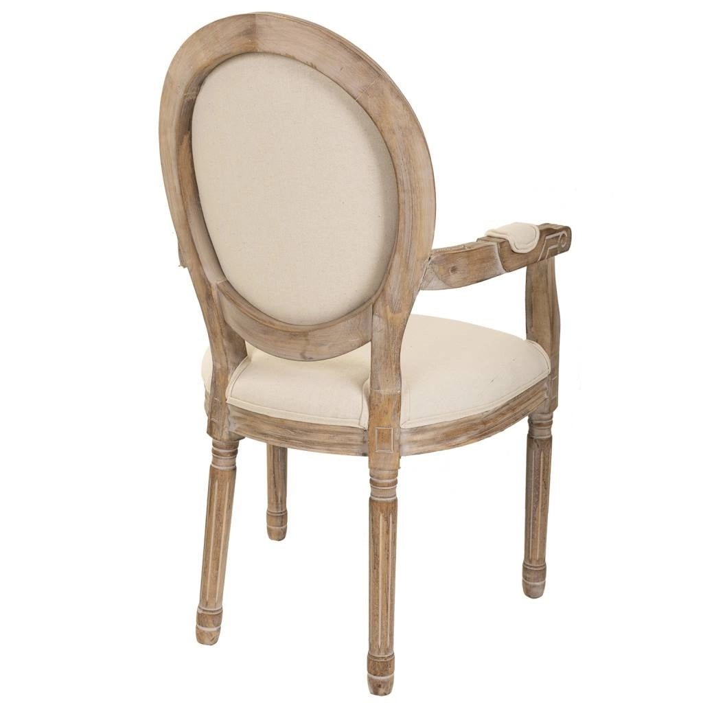 Sedia in legno imbottita beige 55x46x48/96h