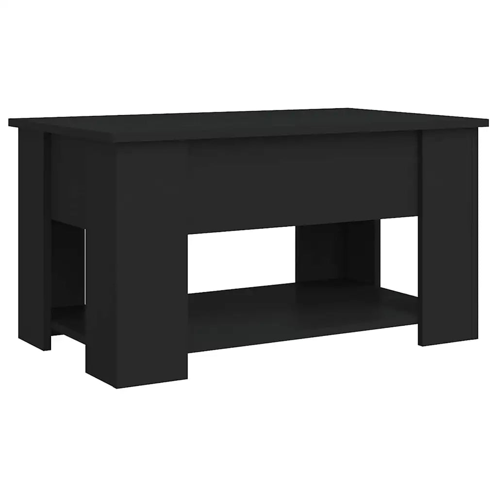 Tavolino da Salotto Nero 79x49x41 cm in Legno Multistrato 809711