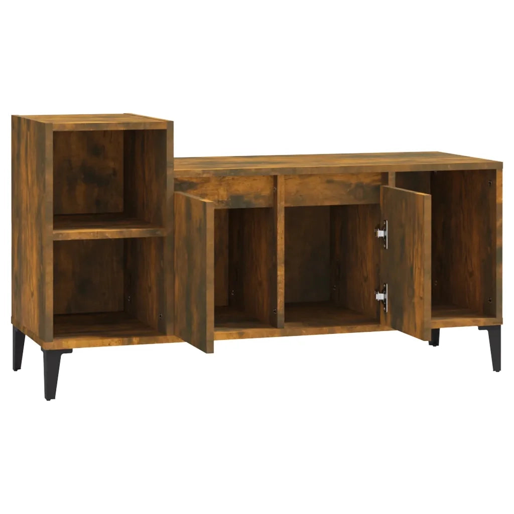 Mobile TV Rovere Fumo 100x35x55 cm in Legno Multistrato 821185
