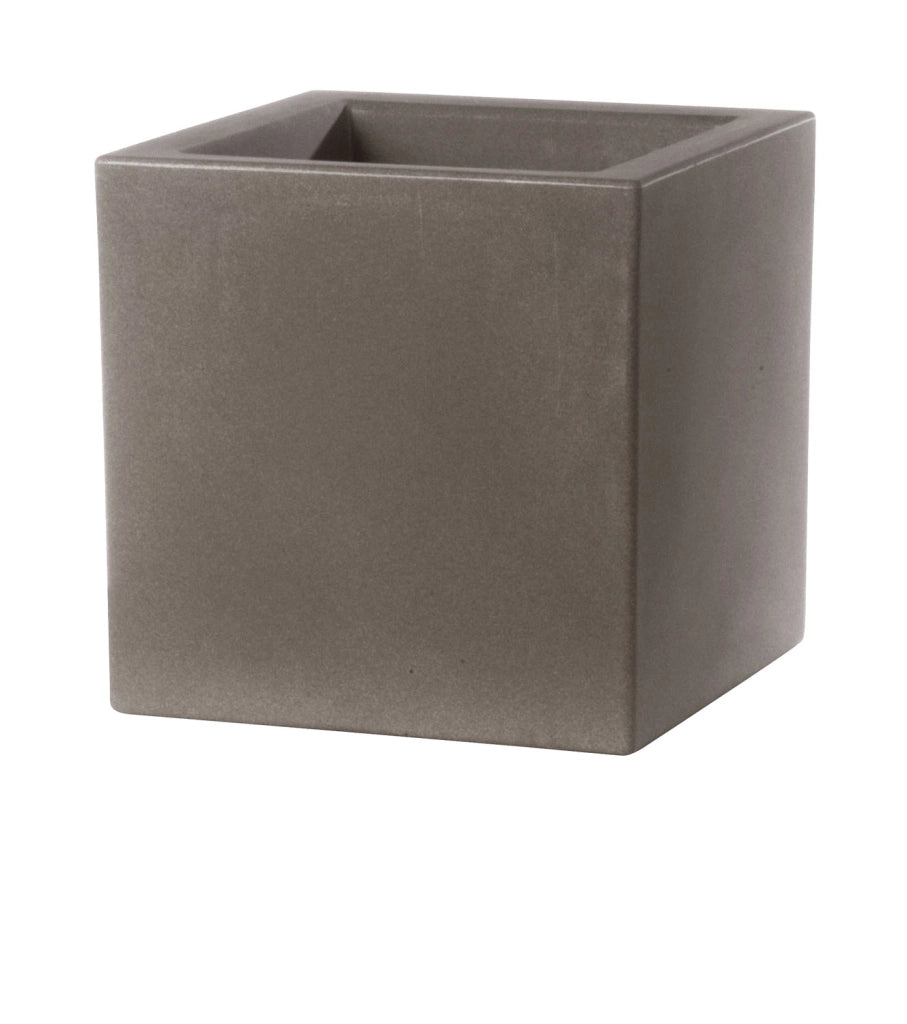 Vaso Schio Cubo Materiale: Polietilene, Colore: Cappuccino