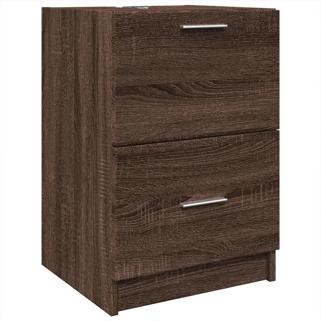 Mobile Lavabo-Armadietto da bagno Rovere Marrone 40x37x59 cm in Truciolare