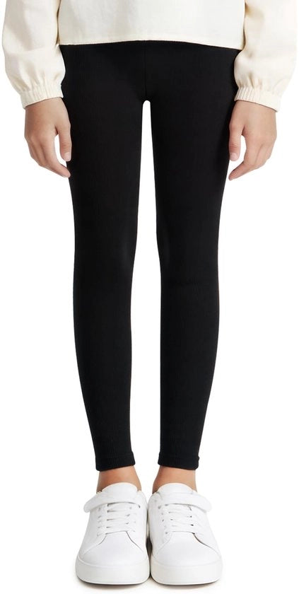 Leggins per bambine in cotone - pantaloni lunghi - elasticizzati - respiranti - abbigliamento sportivo per le lezioni di danza - misura 116-158 - pantaloni sportivi