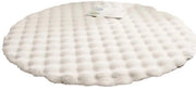 Tappeto in schiuma circolare per soggiorno, densità per uso domestico, per divano, camera da letto, coperta/asse, 120 cm di diametro (bianco).