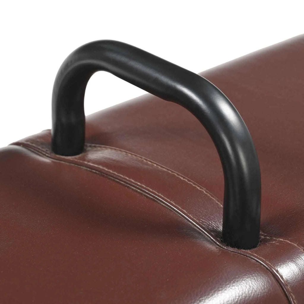 panchina Marrone Scuro 110 x 30 x 45 cm Pelle Vera 42042119