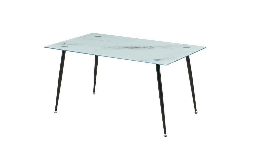 Tavolo Moderno Rettangolare in Marmo e Vetro Mirror cm. 150x90x75H